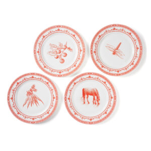 Dinner Plates Set of 4 Red
